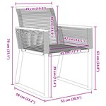 vidaXL Ensemble de Salle à Manger de Jardin 7 Pièces Noir Rattan Poly