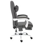 Chaise fauteuil siège de bureau informatique étude de massage similicuir gris 02_0024010