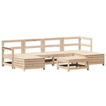vidaXL Salon de jardin 7 Pièces bois de pin massif