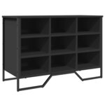 vidaXL Armoire à chaussures noir 90x38x61 5 cm bois d'ingénierie