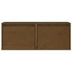 vidaXL Armoires murales 2Pièces Marron miel 45x30x35cm Bois de pin massif