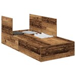 Cadre de lit de rangement vidaXL bois ancien 100x200 cm