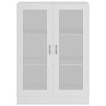 vidaXL Armoire à vitrine Blanc 82 5x30 5x115 cm Bois d'ingénierie