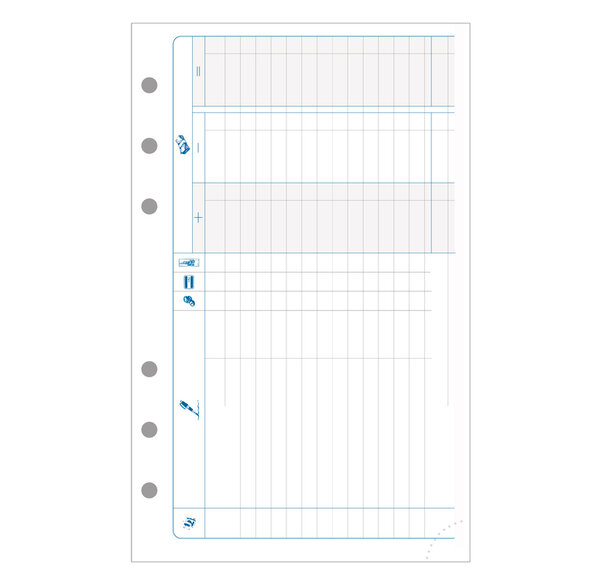 Recharge accessoire Exatime 17 recettes-dépenses Pack 47 feuillets 172x105 mm EXACOMPTA