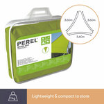 Perel Voile d'ombrage  hydrofuge  3 6 x 3 6 x 3 6 m  160 g/m²  polyester  triangulaire  vert lime