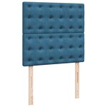 vidaXL Sommier à lattes de lit avec matelas Bleu foncé 90x190 cm