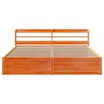 vidaXL Cadre de lit et tête de lit cire marron 180x200 cm bois de pin