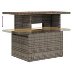 vidaXL Ensemble de canapé de jardin de 6 pièces avec coussins gris en poly rattan