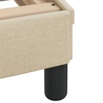 vidaXL Lit avec matelas crème 100x200 cm tissu