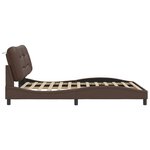 vidaXL Cadre de lit avec tête de lit Marron 160x200 cm Similicuir