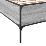 vidaXL Cadre de lit sans matelas sonoma gris 180x200 cm