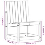 vidaXL Chaise de jardin 50 5x55x77 cm bois de pin imprégné