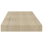 vidaXL Étagères murales flottantes 2 Pièces chêne 60x23 5x3 8 cm MDF