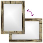 vidaXL Miroir de salle de bain 50x70x30 cm en bois massif de mangue