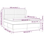 vidaXL Sommier à lattes de lit avec matelas Taupe 160x200 cm Tissu