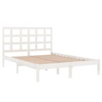 vidaXL Cadre de lit Blanc Bois massif 140x190 cm
