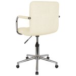 vidaXL Chaise pivotante de bureau Crème Tissu