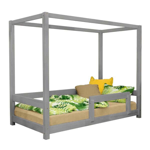 Lit cabane enfant BUNKY 90 x 180 gris