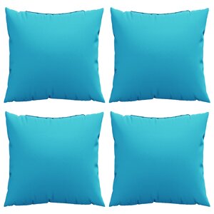 vidaXL Coussins Scatter 4 Pièces Turquoise 40x40 cm Tissu