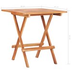 vidaXL Ensemble de bistro 3 Pièces avec coussins bleu Bois de teck massif