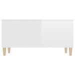 vidaXL Table basse Blanc brillant 90x44 5x45 cm Bois d'ingénierie
