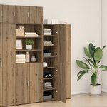 vidaXL Haut de buffet en chêne 40x42.5x185 cm en bois d'ingénierie