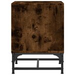 vidaXL Table de chevet avec porte en verre chêne fumé 35x37x50 cm