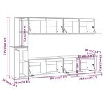 vidaXL Meubles TV 6 Pièces Blanc Bois massif de pin