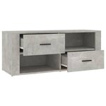 vidaXL Meuble TV Gris béton 100x35x40 cm Bois d'ingénierie