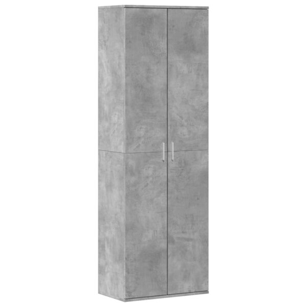 vidaXL Buffet haut gris béton 60x35x180 cm bois d'ingénierie
