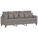 vidaXL Ensemble de canapés 2 Pièces avec coussins Taupe Tissu