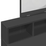 vidaXL Coiffeuse avec miroir noir 80x41x144 5 cm