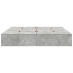 Cadre de lit de rangement vidaXL Gris béton 200x200 cm