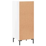 vidaXL Buffet Blanc brillant 34 5x34x90 cm Bois d'ingénierie