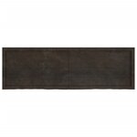 vidaXL Dessus de table marron foncé bois chêne massif traité