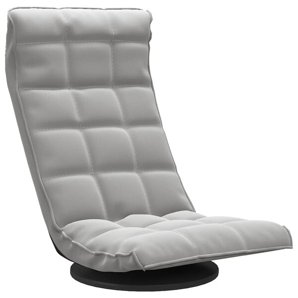 vidaXL Chaise de sol pivotante Gris clair Velours