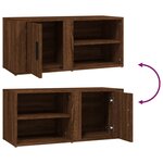 vidaXL Meuble TV Chêne marron 80x31 5x36 cm Bois d'ingénierie
