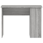 Bureau table poste de travail meuble d'ordinateur informatique étude sonoma 100 x 55 x 75 cm bois d'ingénierie gris 02_0023942