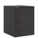 vidaXL Tables de chevet 2 Pièces noir 34 5x39x44 cm acier