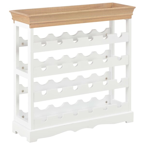vidaXL Armoire à vin Blanc 70 x 22 5 x 70 5 cm MDF