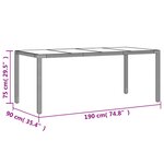 vidaXL Ensemble à manger de jardin et coussins 9 Pièces gris rotin acacia