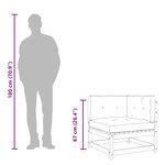 vidaXL Canapé d'angle de jardin avec coussins bois de pin solide