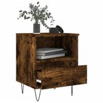 vidaXL Table de chevet chêne fumé 40x35x50 cm bois d’ingénierie