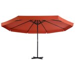 vidaXL Parasol de jardin avec base portable terre cuite