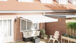 Store Rétractable Automatique vidaXL Blanc 350x250 cm