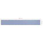vidaXL Écran de balcon Blanc et bleu 75x600 cm Tissu Oxford