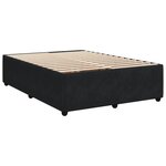 vidaXL Sommier à lattes de lit et matelas Noir 160x200 cm Velours