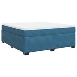 vidaXL Sommier à lattes de lit et matelas Bleu foncé 180x200cm Velours