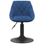 vidaXL Chaises pivotantes à manger lot de 6 bleu velours