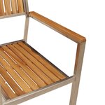 Ensemble de salle à manger jardin 5 pièces en teck massif